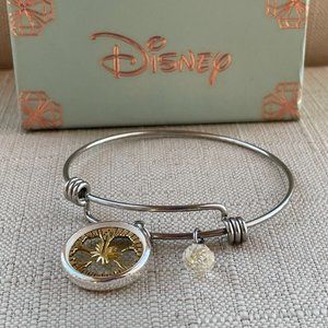 Disney Women Bracelet Silver Tone W/ Gold Tone Charm Wristband New in Box $60